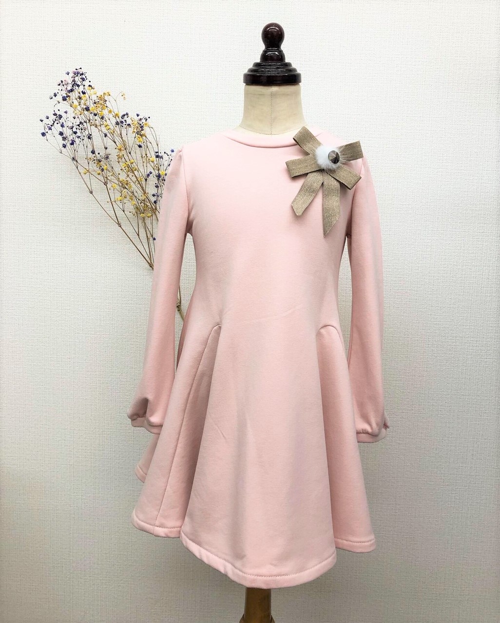 000802 30%OFF*パウダーピンクワンピース 24M