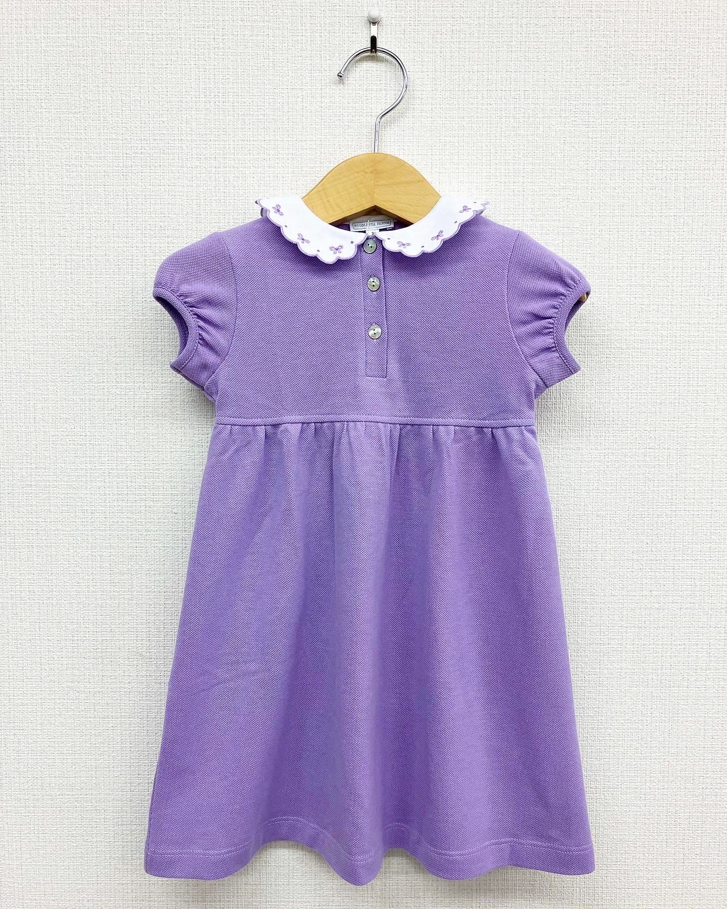 002388 春夏SALE*刺繍・鹿の子ワンピース 4才~7才