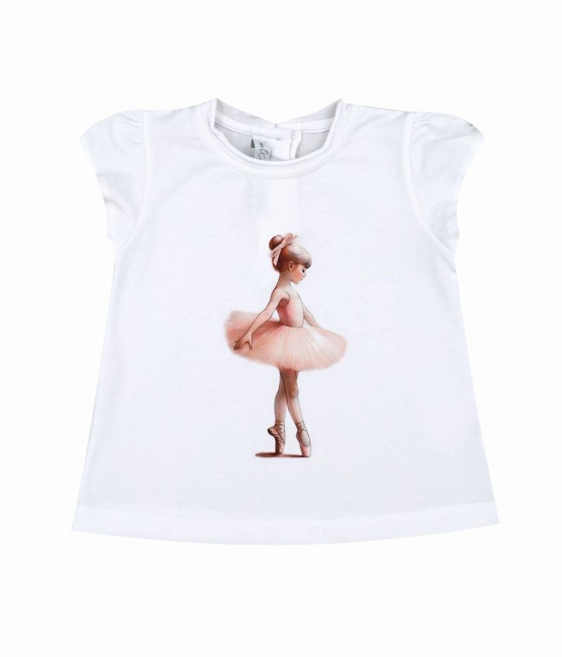 002855 NEW＊バレリーナイラストT-シャツ 4才～10才